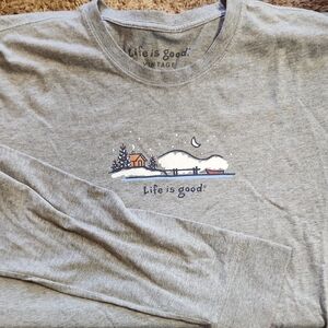 Life is Good Gray Long Sleeve Shirt